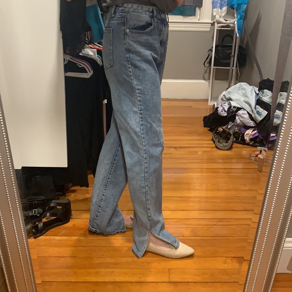 Nasty Gal Loose Split Hem Jeans View 2